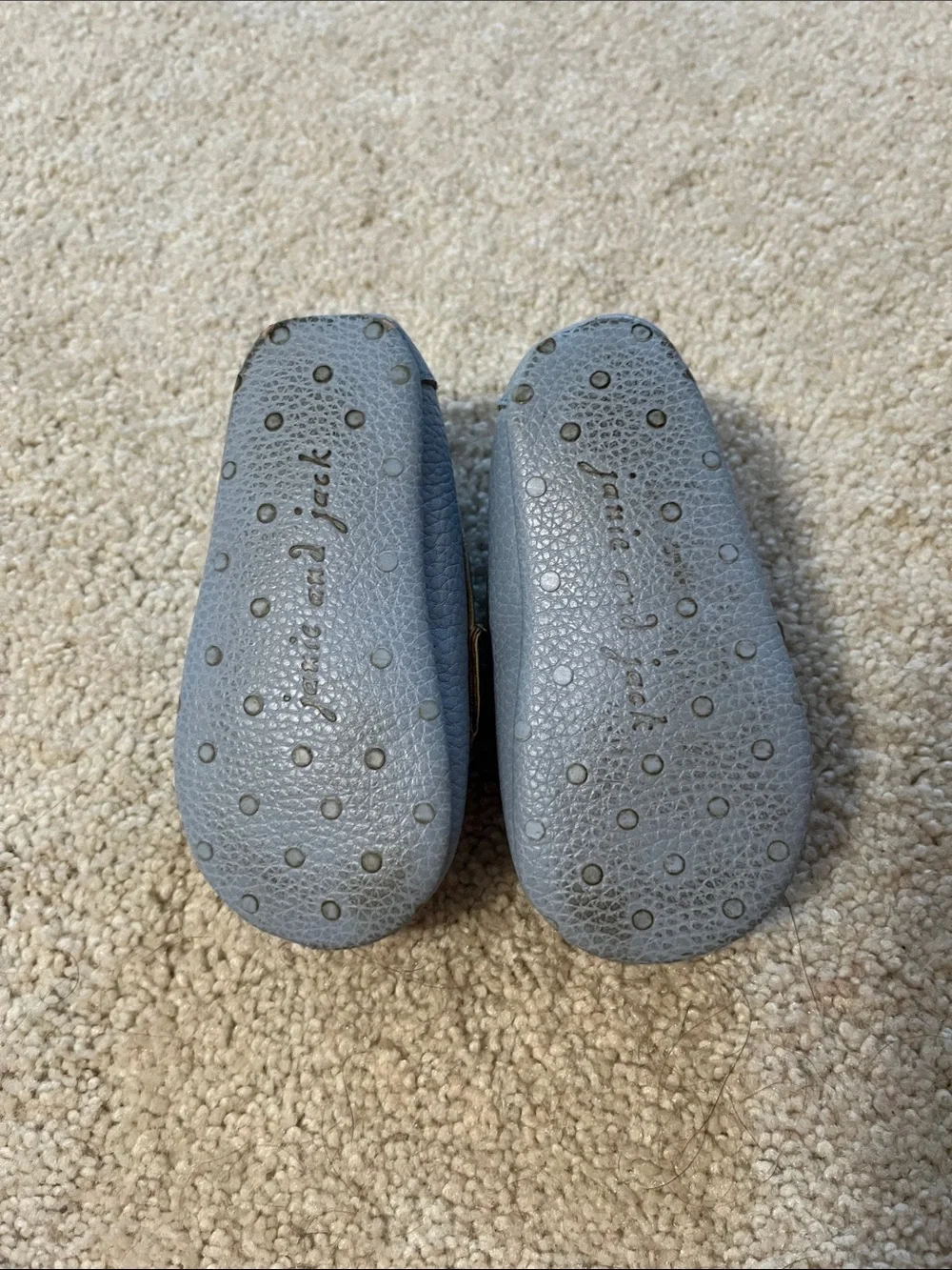 Janie and Jack Light Blue Baby Penny Loafers Sz. 6-12m